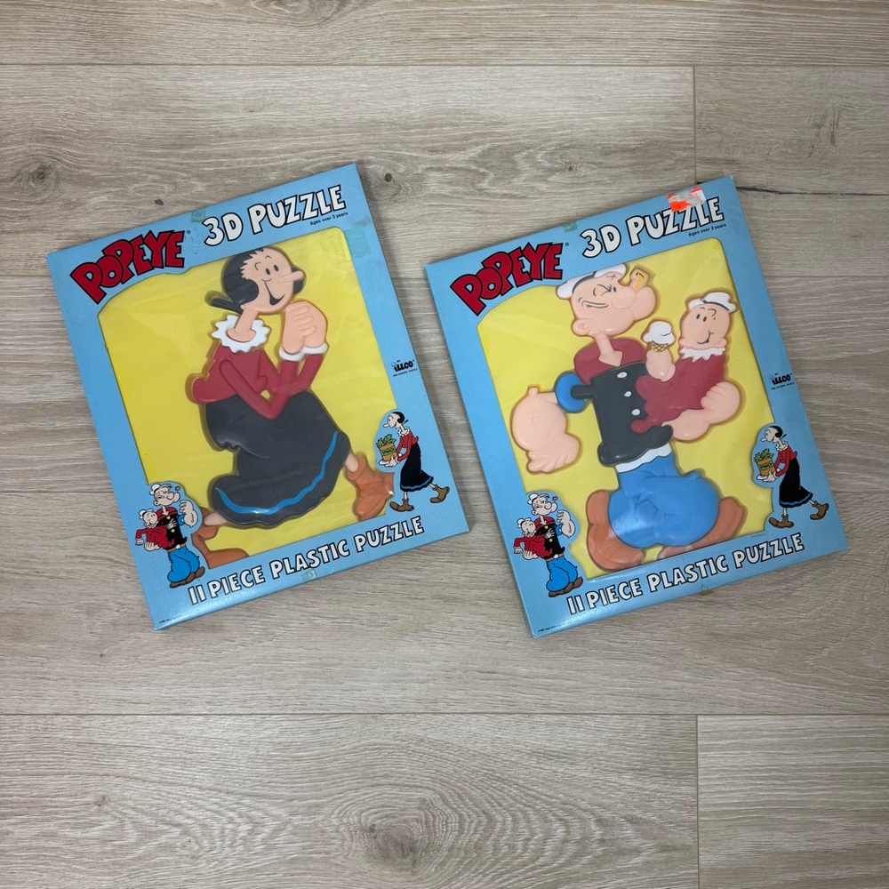 NEW Popeye 3D Plastic Puzzle Set